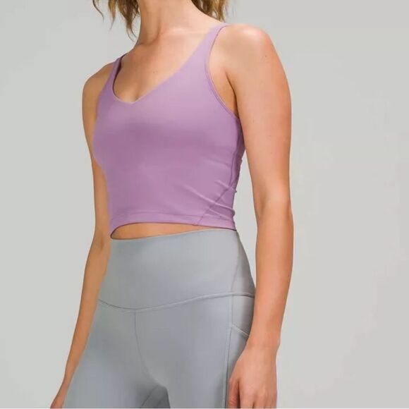 lululemon align Tank Top Womens Sz 12 purple Nulu Fabric built in Bra New - Picture 1 of 12